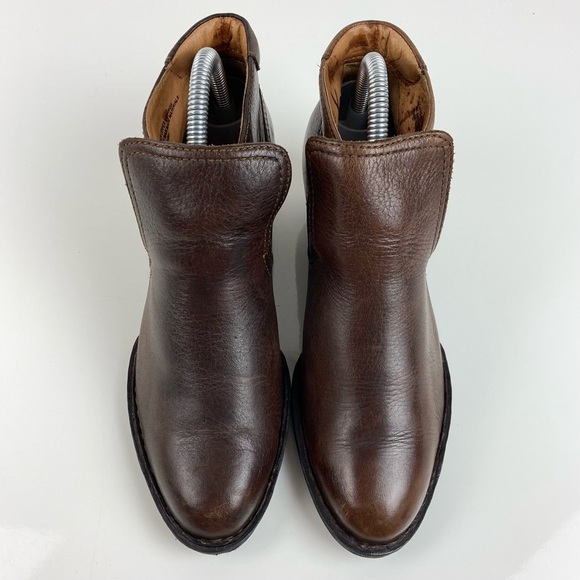 NFS Born Women’s Rachel Brown Leather Heeled Ankle Booties Size 6.5 / 37 - Picture 4 of 15